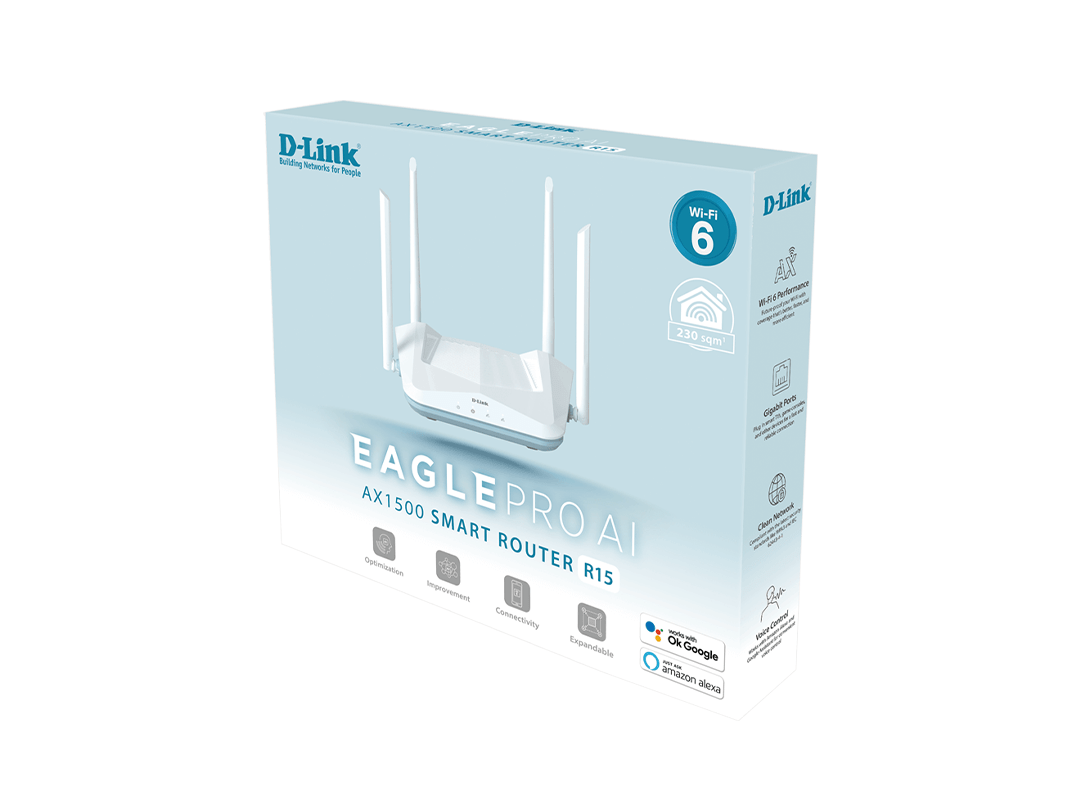 D-Link R15 AX1500 Smart Router in Qatar D-Link R15 AX1500 Smart Router in Qatar